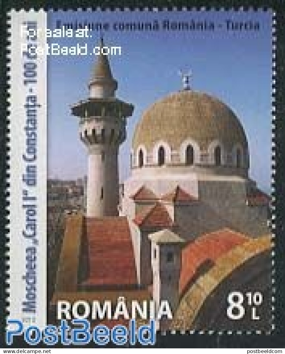Romania 2013 Carol I Mosque1v, Joint Issue Turkey, Mint NH, Religion - Various - Religion - Joint Issues - Neufs