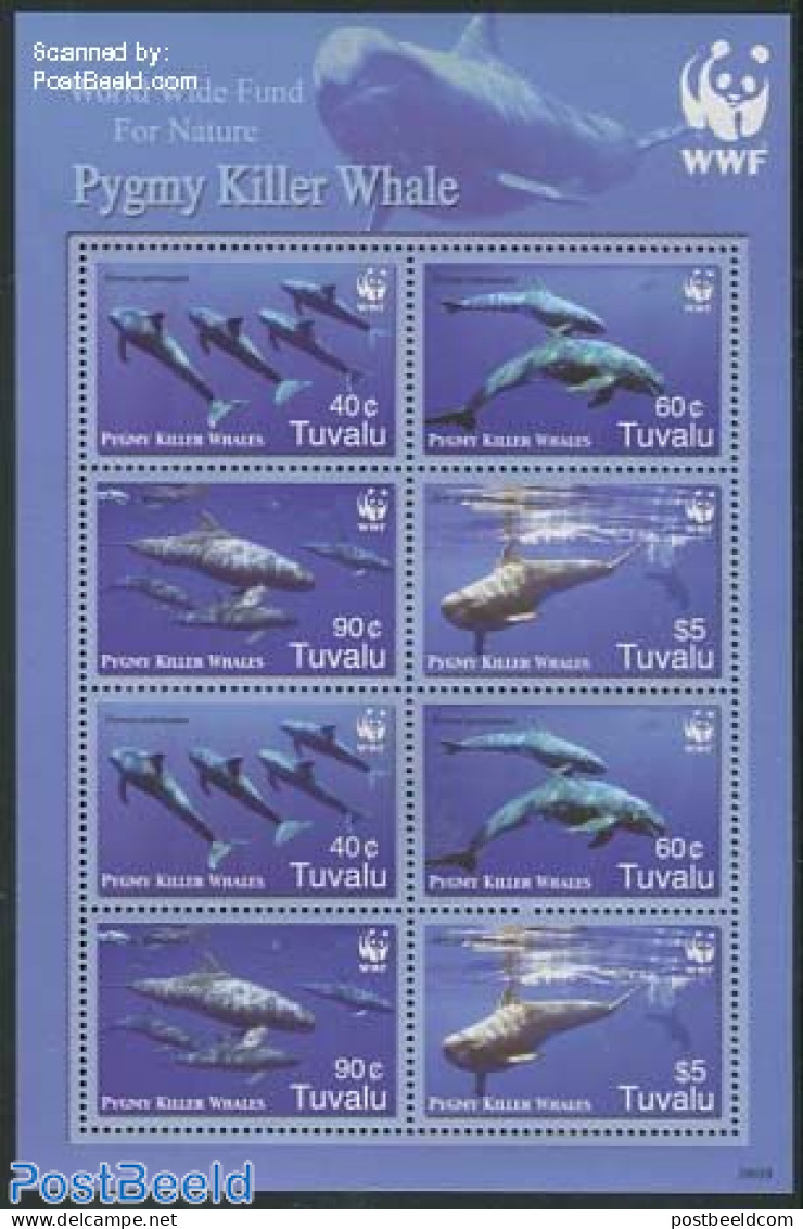 Tuvalu 2006 WWF, Pygmy Killer Whale 8v M/s, Mint NH, Nature - Sea Mammals - World Wildlife Fund (WWF) - Sonstige & Ohne Zuordnung