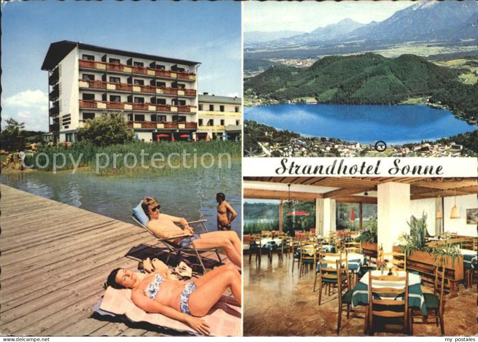 72237084 St Kanzian Klopeiner See Strandhotel Sonne Restaurant Alpen Fliegeraufn - Autres & Non Classés