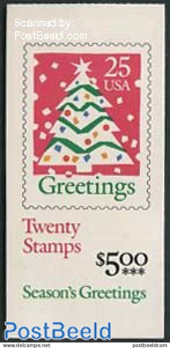 United States Of America 1990 Christmas Booklet, Mint NH, Religion - Christmas - Stamp Booklets - Ungebraucht