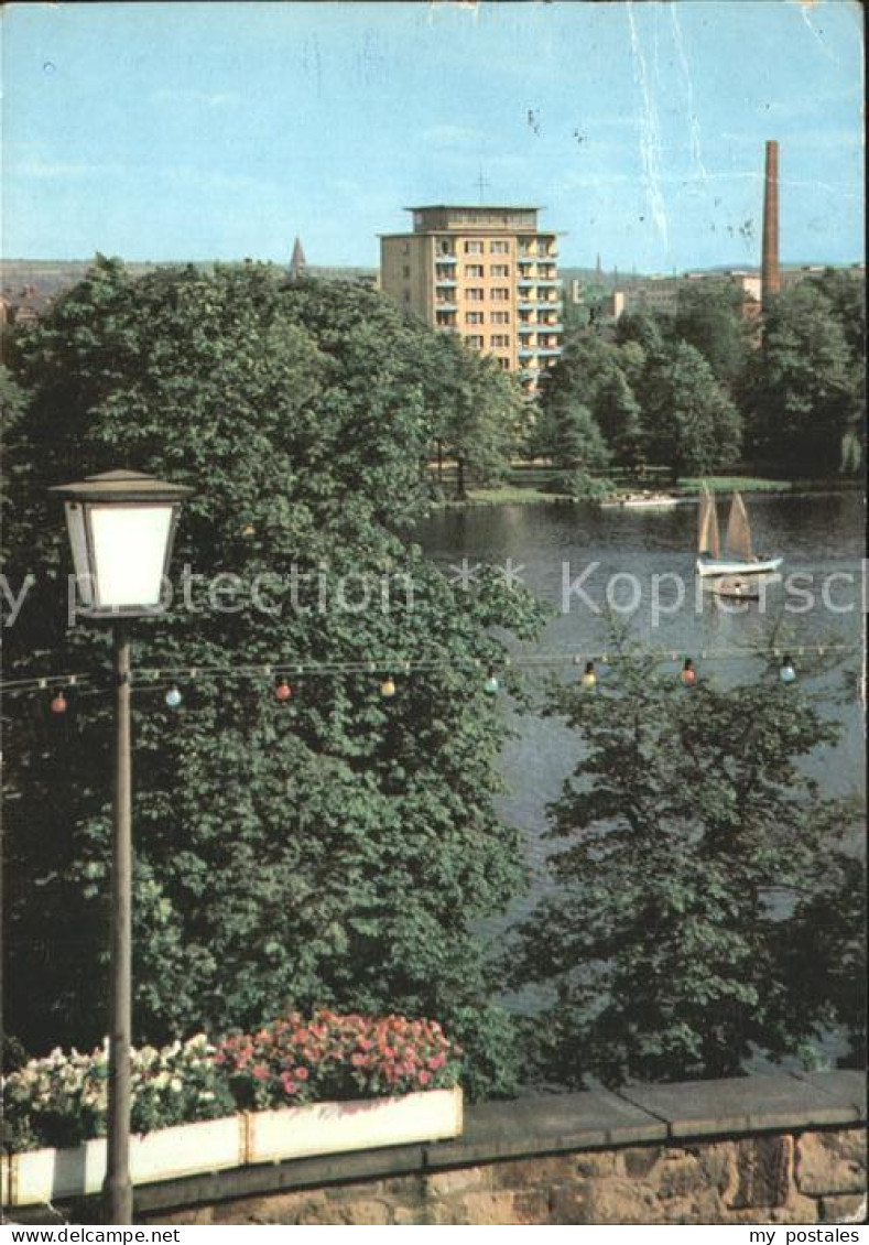 72237065 Karl-Marx-Stadt Schlossteich Mit Hochhaus Karl-Marx-Stadt - Chemnitz