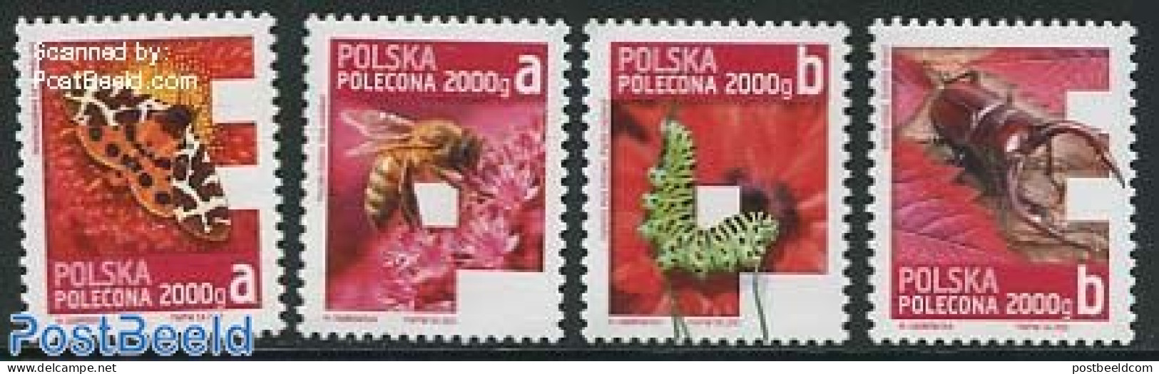 Poland 2013 Priority Stamps 4v, Mint NH, Nature - Bees - Butterflies - Insects - Nuovi