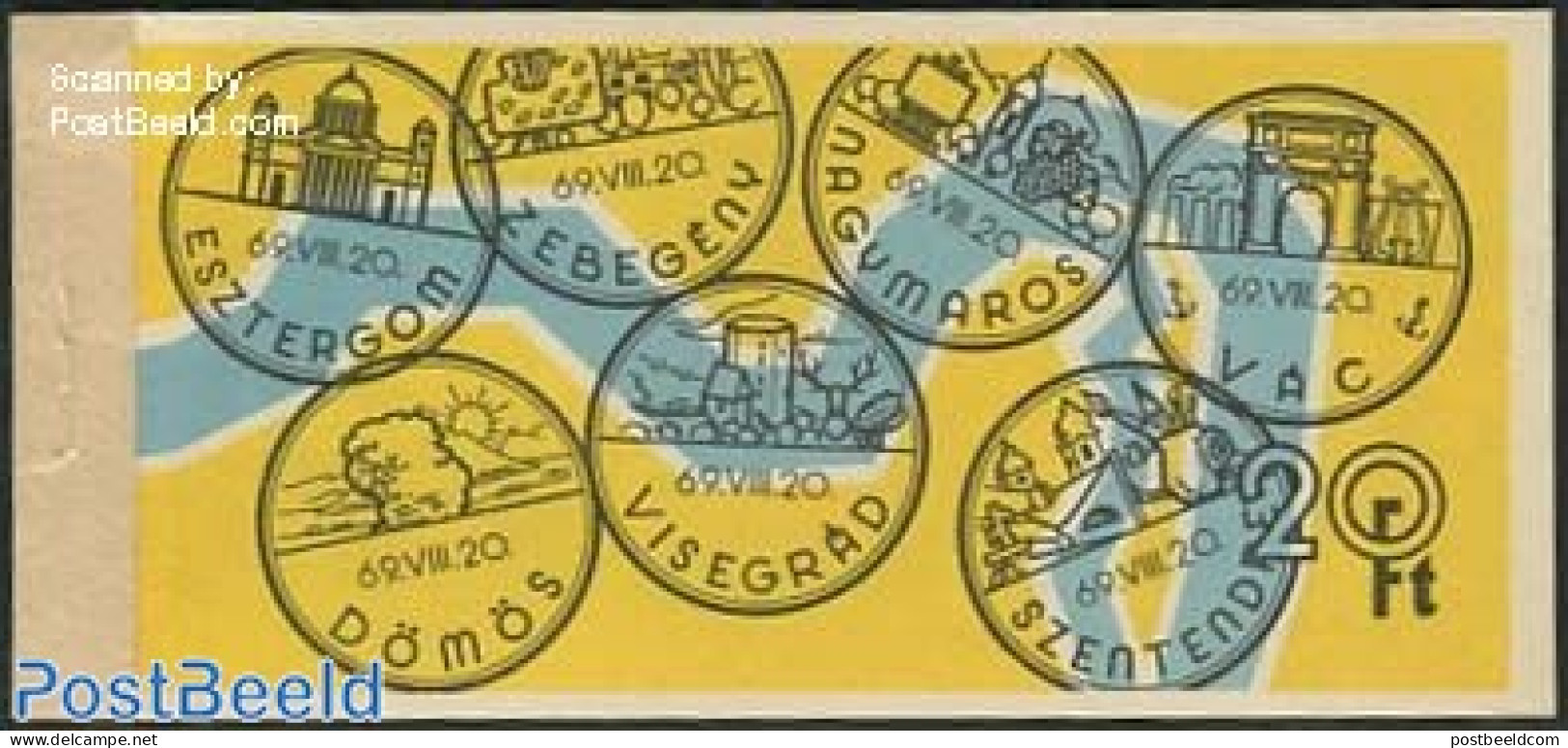 Hungary 1969 Danube Cities Booklet, Mint NH, History - Various - Coat Of Arms - Stamp Booklets - Tourism - Neufs