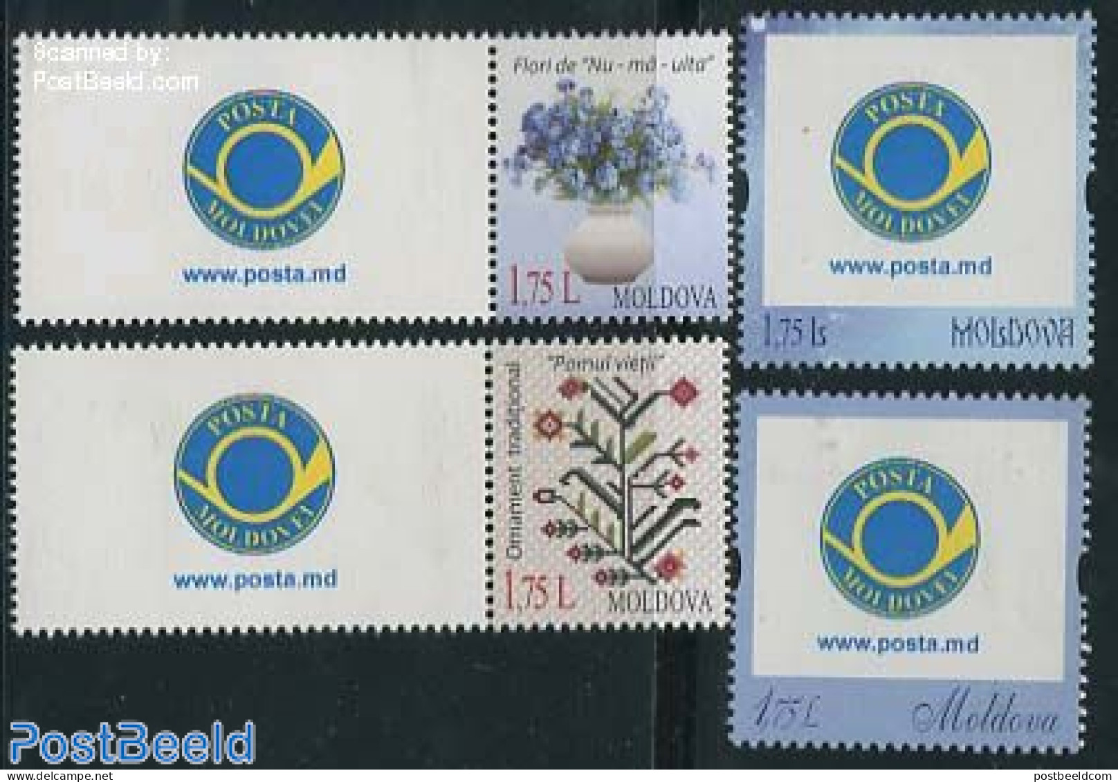Moldova 2013 Personal Stamps 4v (@v With Tabs), Mint NH - Other & Unclassified