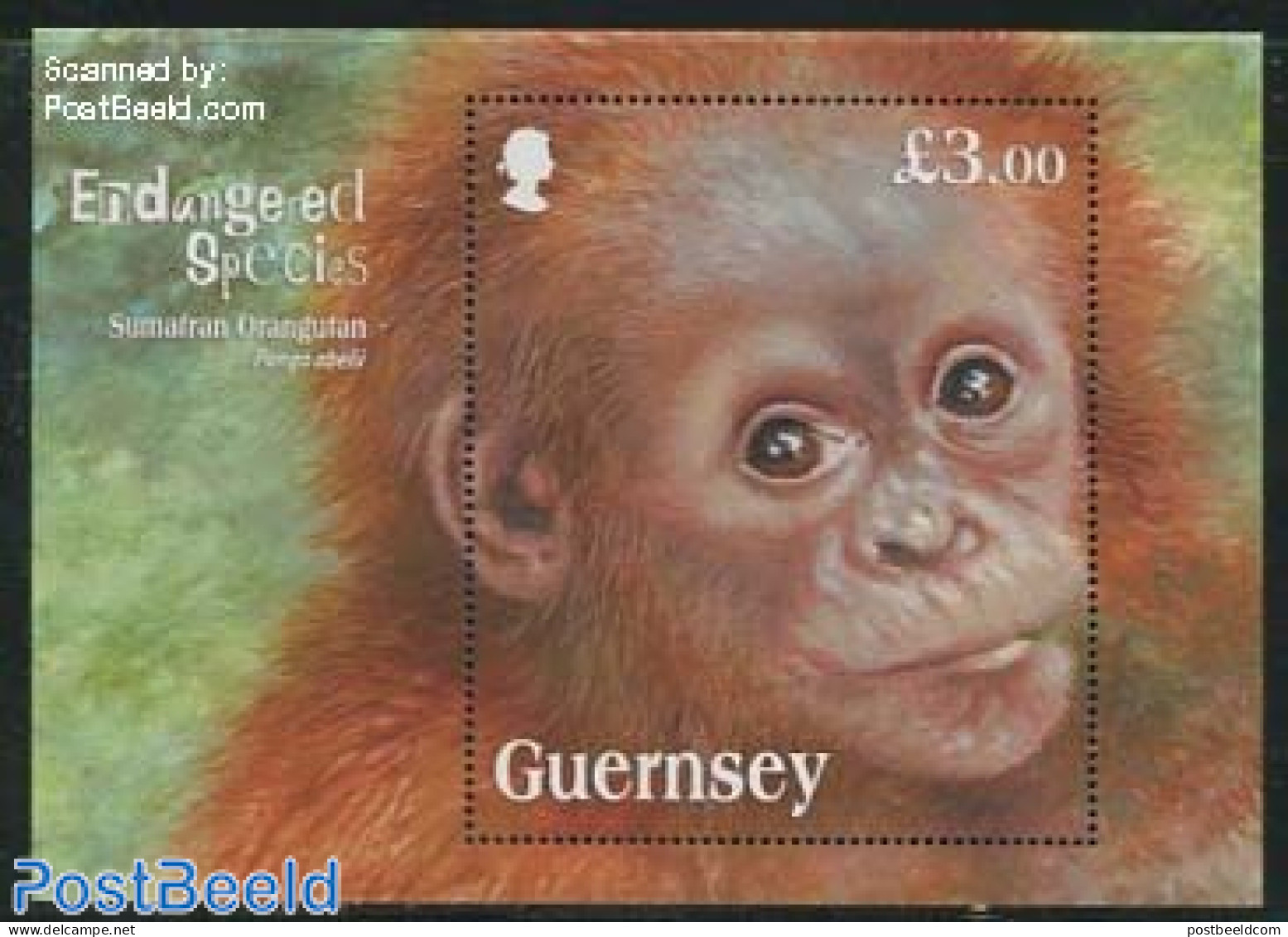 Guernsey 2014 Endangered Species S/s, Mint NH, Nature - Animals (others & Mixed) - Monkeys - Guernesey