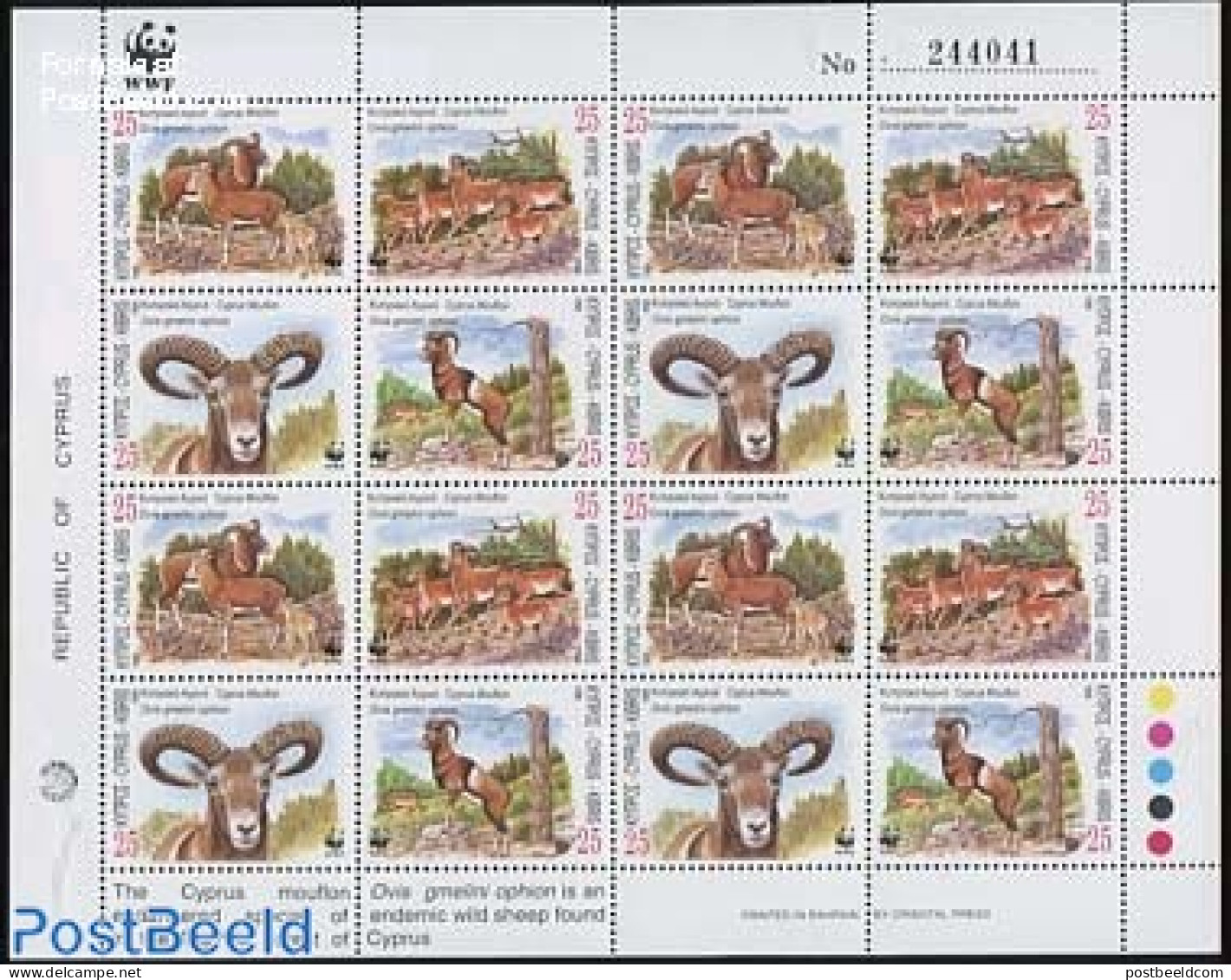 Cyprus 1998 WWF, Mouflon M/s, Mint NH, Nature - Animals (others & Mixed) - World Wildlife Fund (WWF) - Neufs