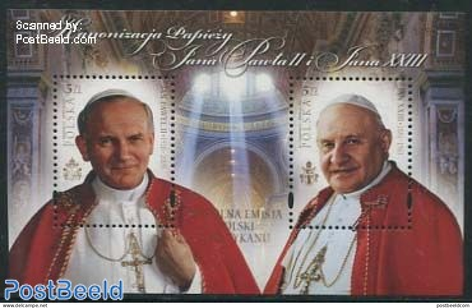 Poland 2014 Beatification Of Pope John Paul II 2v M/s, Mint NH, Religion - Various - Pope - Religion - Joint Issues - Unused Stamps