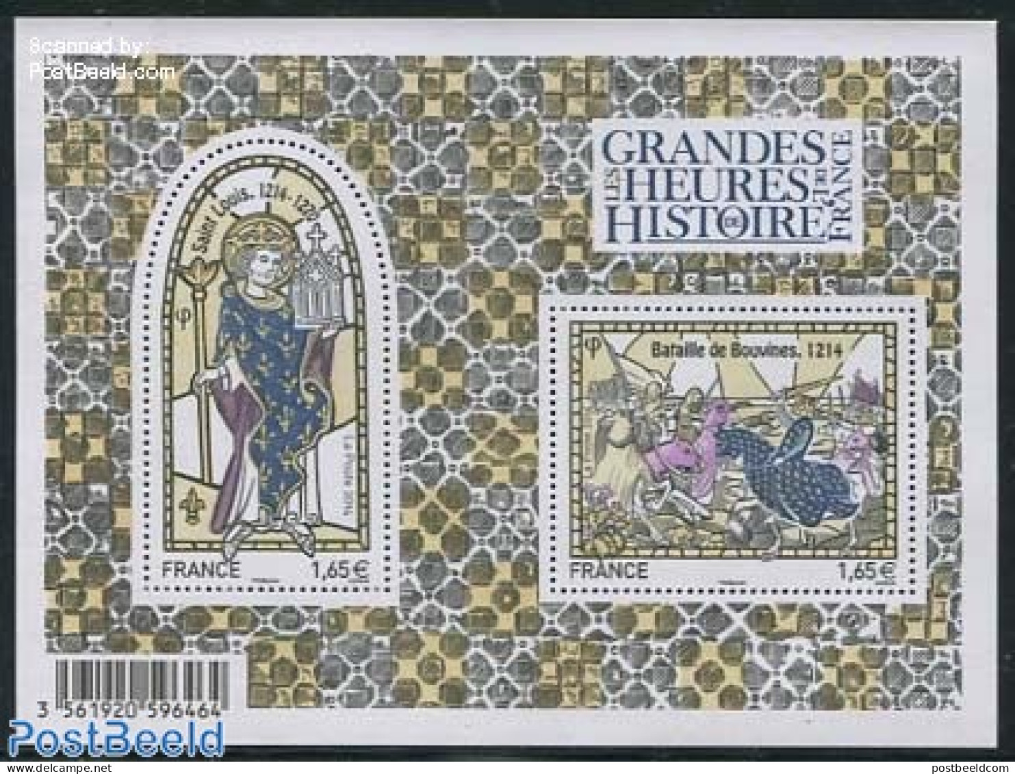 France 2014 Battle Of Bouvines 2014 S/s, Mint NH, History - Nature - History - Kings & Queens (Royalty) - Militarism -.. - Unused Stamps