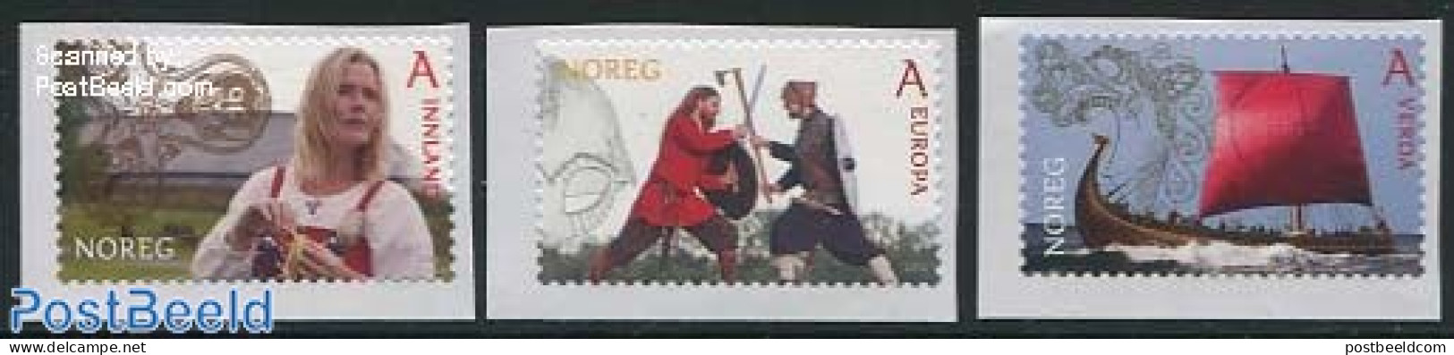 Norway 2014 Tourism, Vikings 3v S-a, Mint NH, History - Transport - Various - History - Ships And Boats - Tourism - Neufs