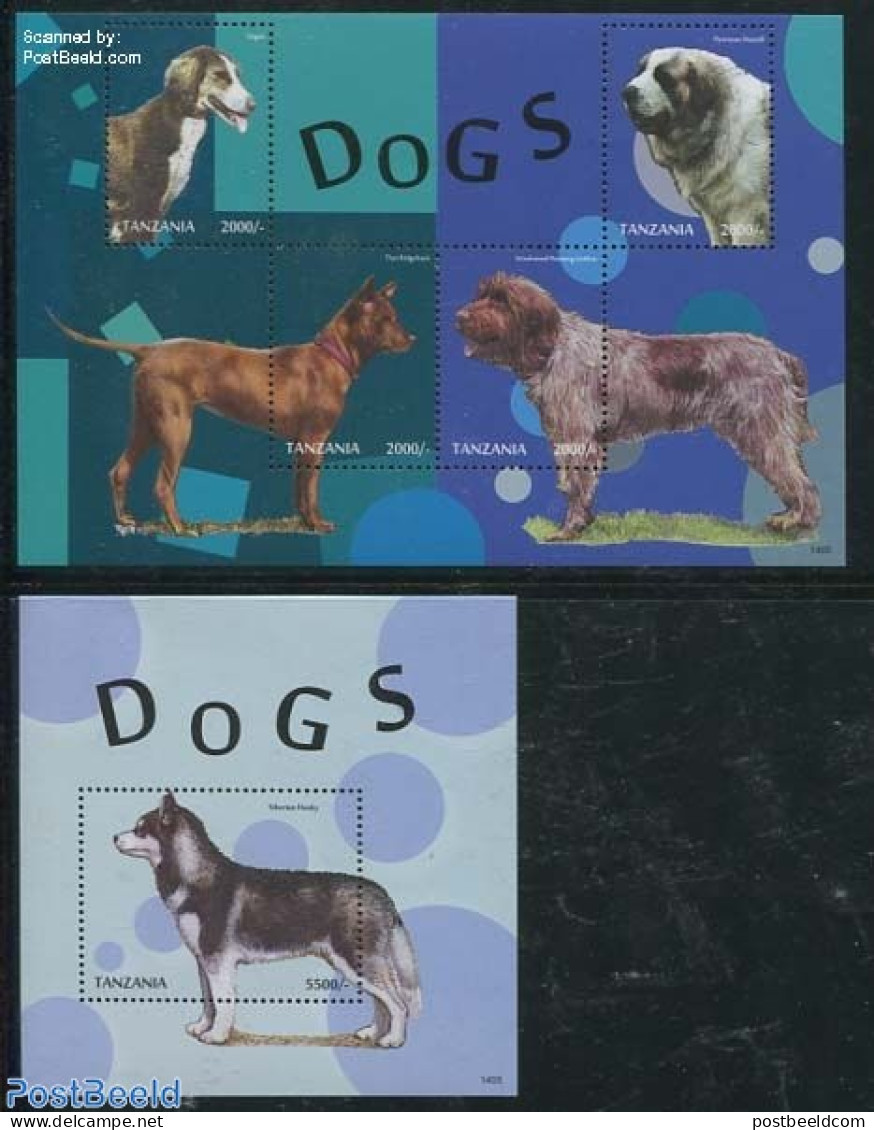 Tanzania 2014 Dogs 2 S/s, Mint NH, Nature - Dogs - Tanzanie (1964-...)