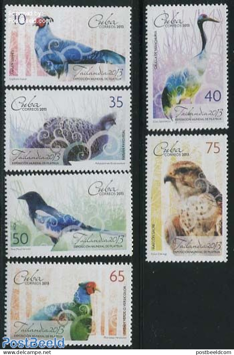 Cuba 2013 Thailand 2013, Birds 6v, Mint NH, Nature - Birds - Poultry - Philately - Unused Stamps