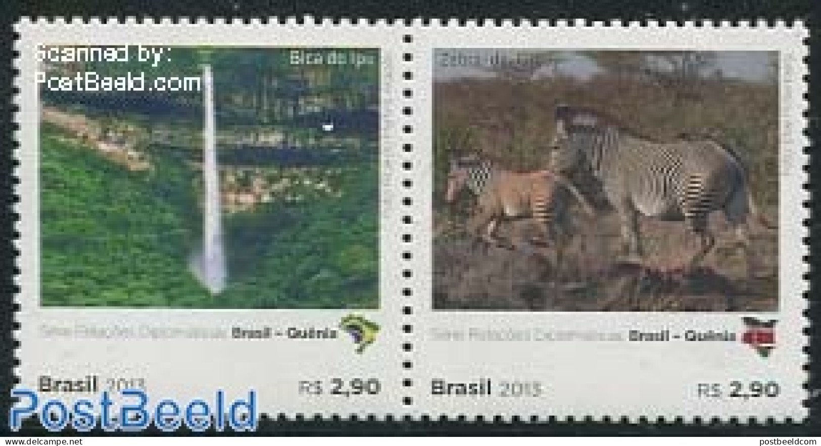 Brazil 2013 Diplomatic Relations With Kenia 2v [:], Mint NH, Nature - Animals (others & Mixed) - Water, Dams & Falls -.. - Neufs