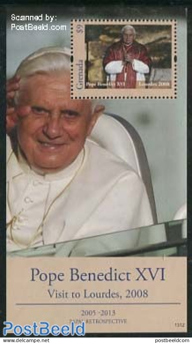 Grenada 2013 Pope Benedict XVI S/s, Mint NH, Religion - Pope - Religion - Papes