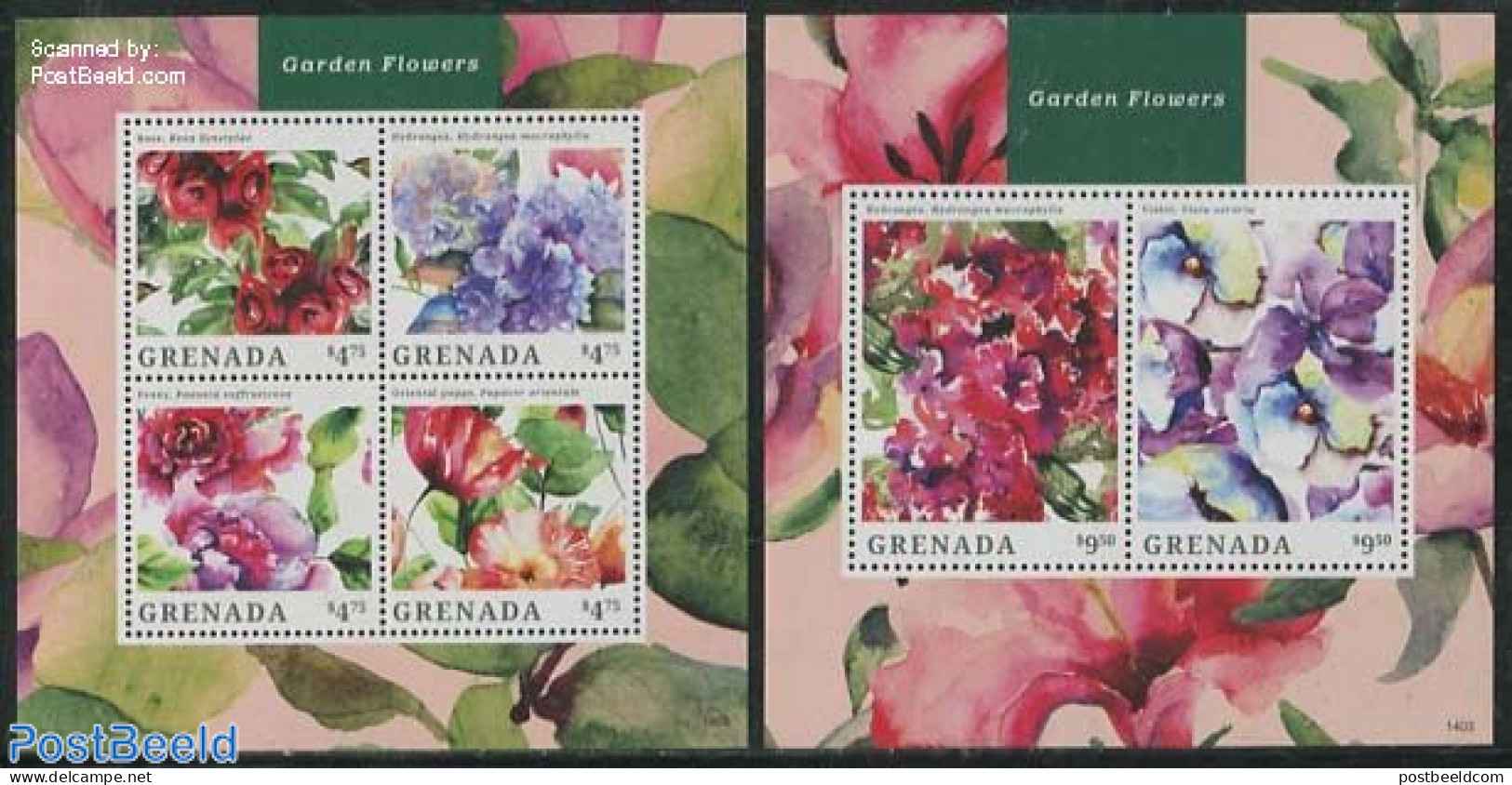 Grenada 2014 Flowers 2 S/s, Mint NH, Nature - Flowers & Plants - Autres & Non Classés