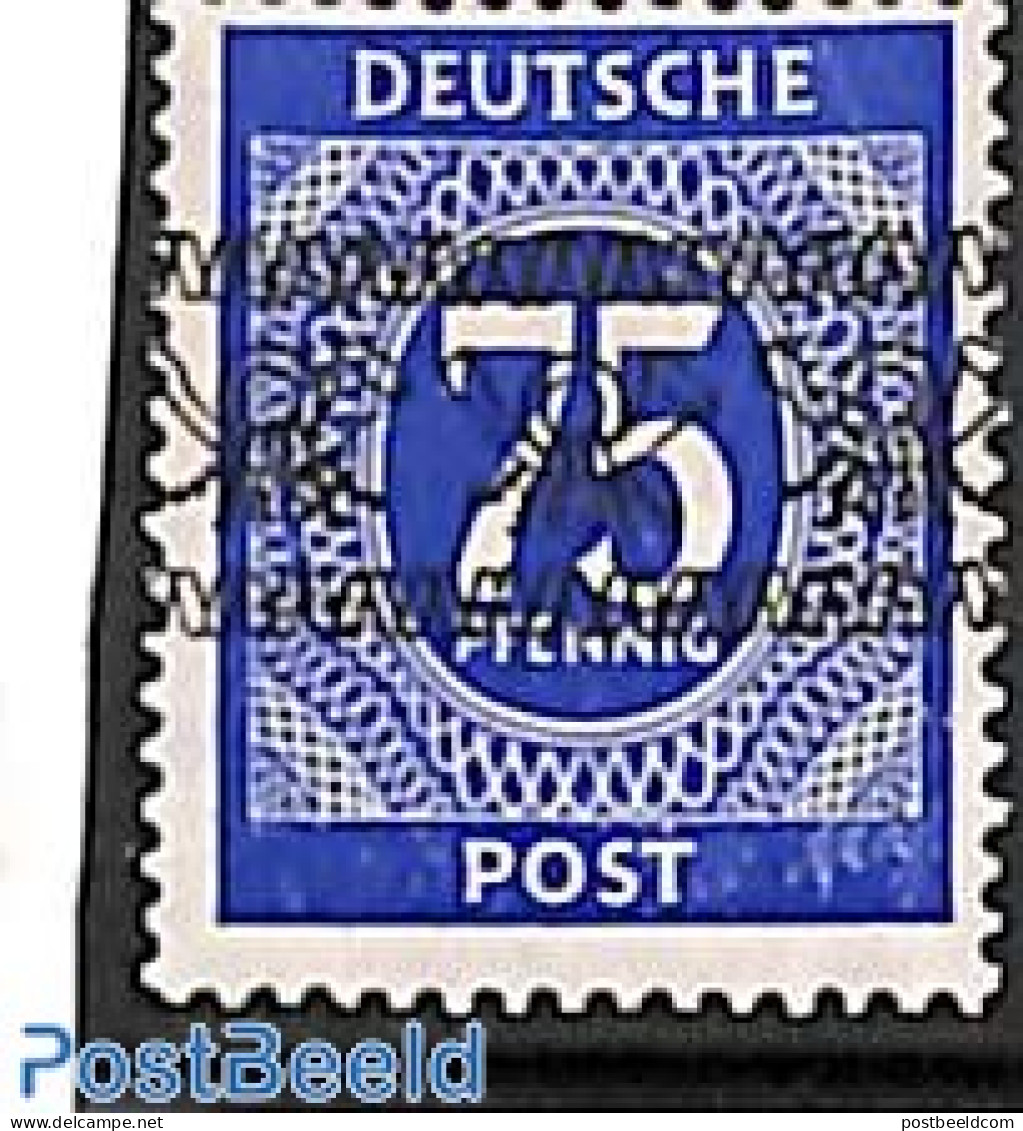 Germany, Federal Republic 1948 75Pf, Bar With Posthorns, Stamp Out Of Set, Mint NH - Autres & Non Classés