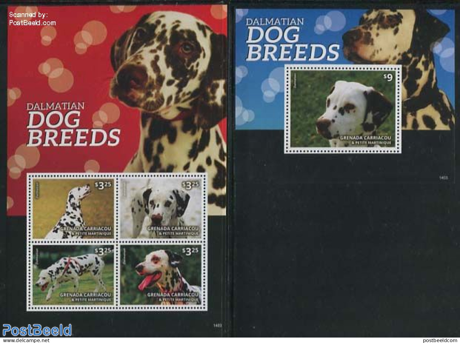 Grenada Grenadines 2014 Dalmation Dog Breeds 2 S/s, Mint NH, Nature - Dogs - Grenada (1974-...)