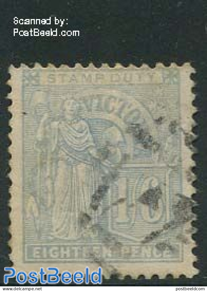 Australia, Victoria 1886 1/6Sh, Blue, Somehat Brownish, Used, Used Stamps - Sonstige & Ohne Zuordnung