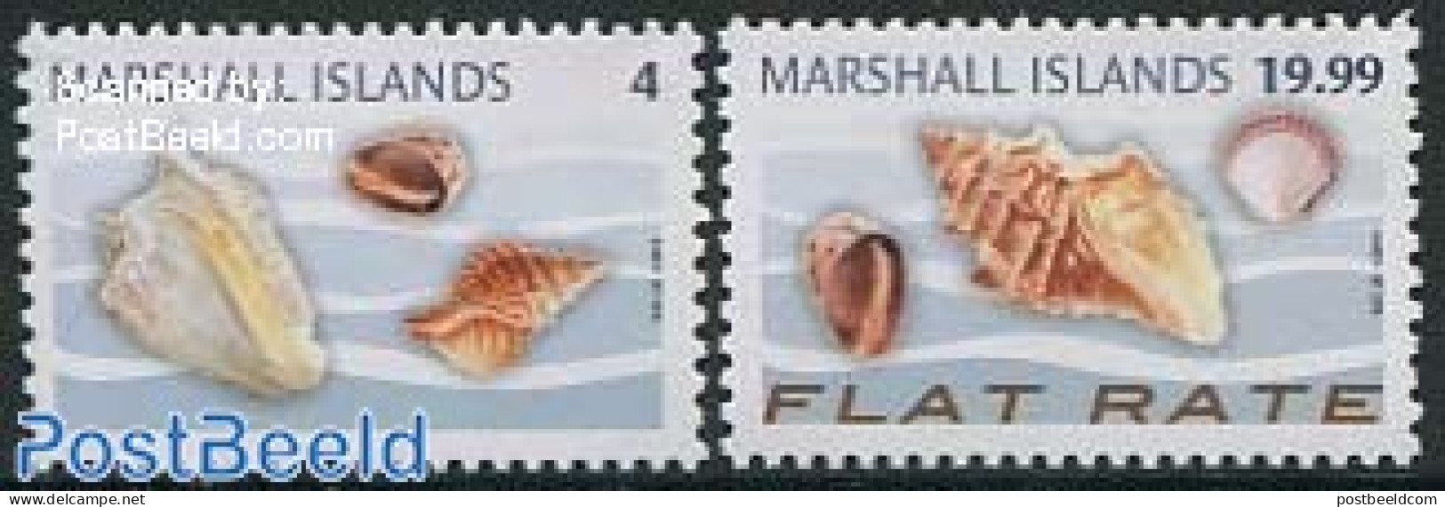 Marshall Islands 2014 Definitives, Shells 2v, Mint NH, Nature - Shells & Crustaceans - Meereswelt