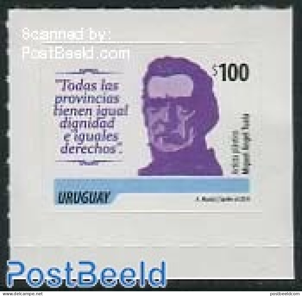 Uruguay 2014 Definitive, Miguel Angel Tuala 1v S-a, Mint NH - Uruguay