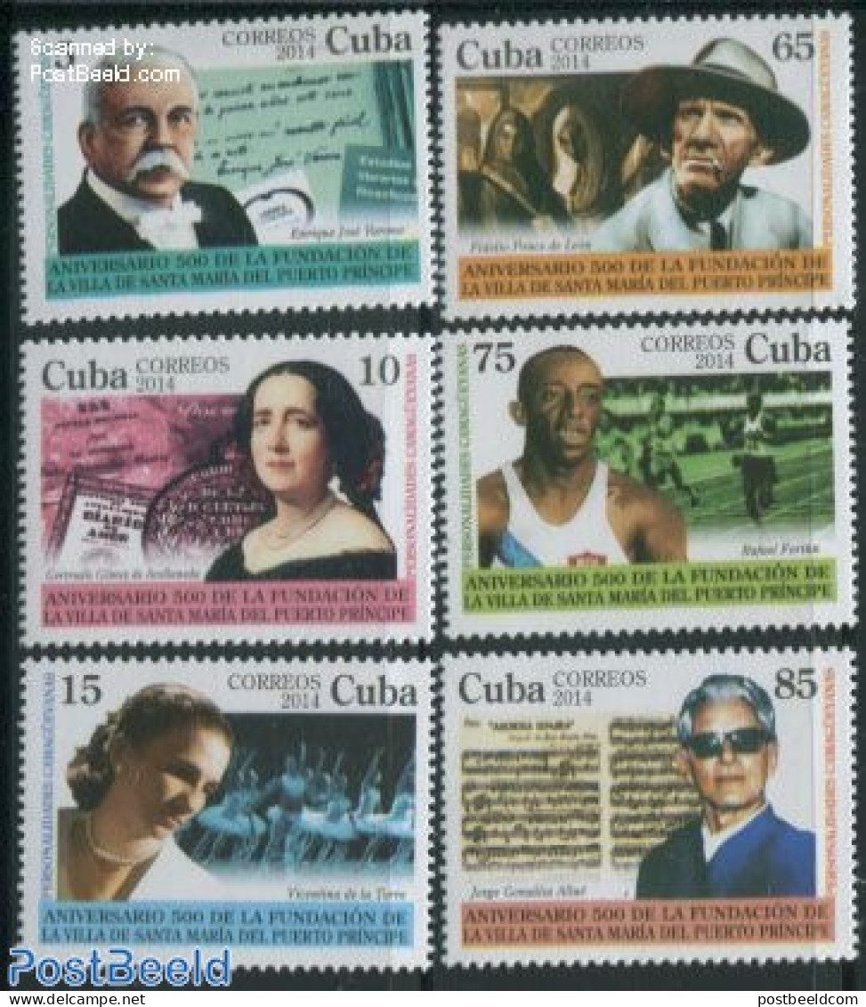 Cuba 2014 500 Years La Villa De Santa Maria Del Puerto Principe 6v, Mint NH, Performance Art - Sport - Dance & Ballet .. - Unused Stamps