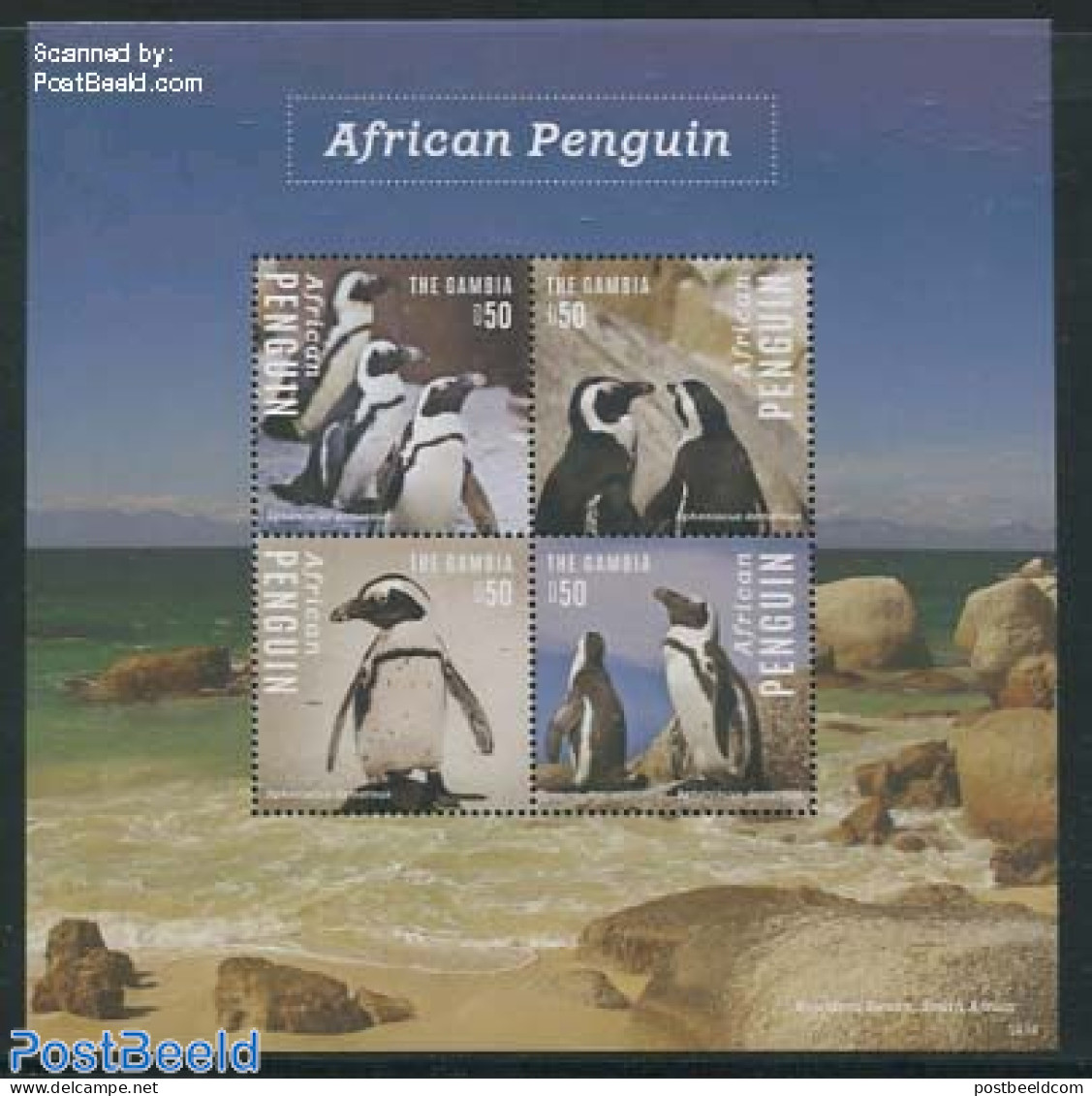 Gambia 2014 Penguin 4v M/s, Mint NH, Nature - Birds - Penguins - Gambia (...-1964)
