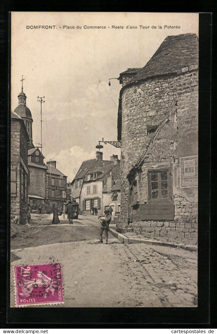 CPA Domfront, Place Du Commerce, Reste D`une Tour De La Poterne  - Domfront