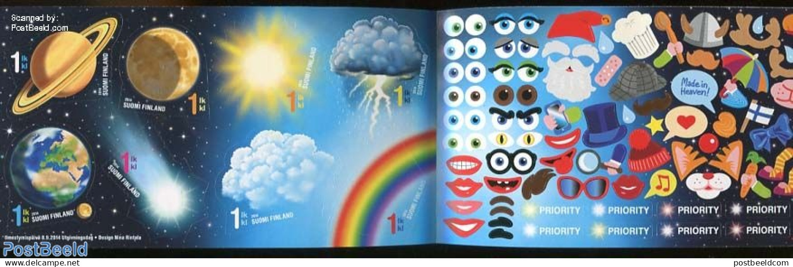 Finland 2014 Signs From Heaven 8v S-a In Booklet, Mint NH, Science - Various - Astronomy - Stamp Booklets - Globes - M.. - Neufs