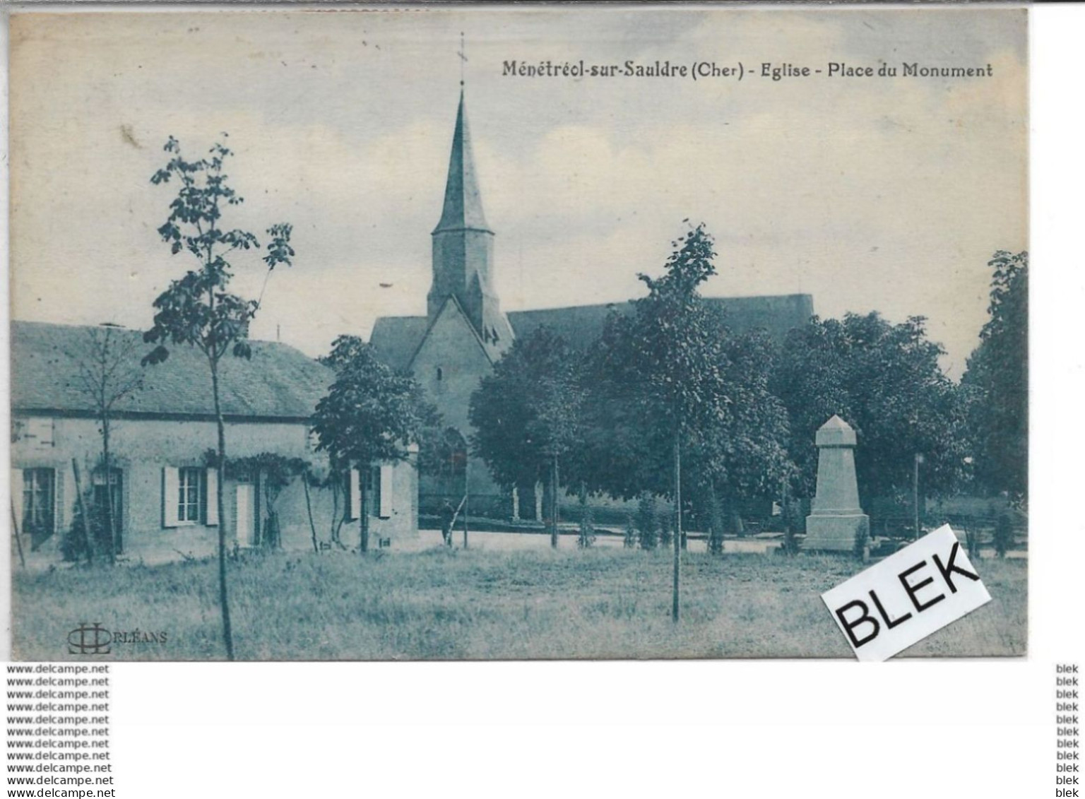 18 . Cher  :  Ménéstréol Sur Sauldre . église : Place Du Monument . - Sonstige & Ohne Zuordnung