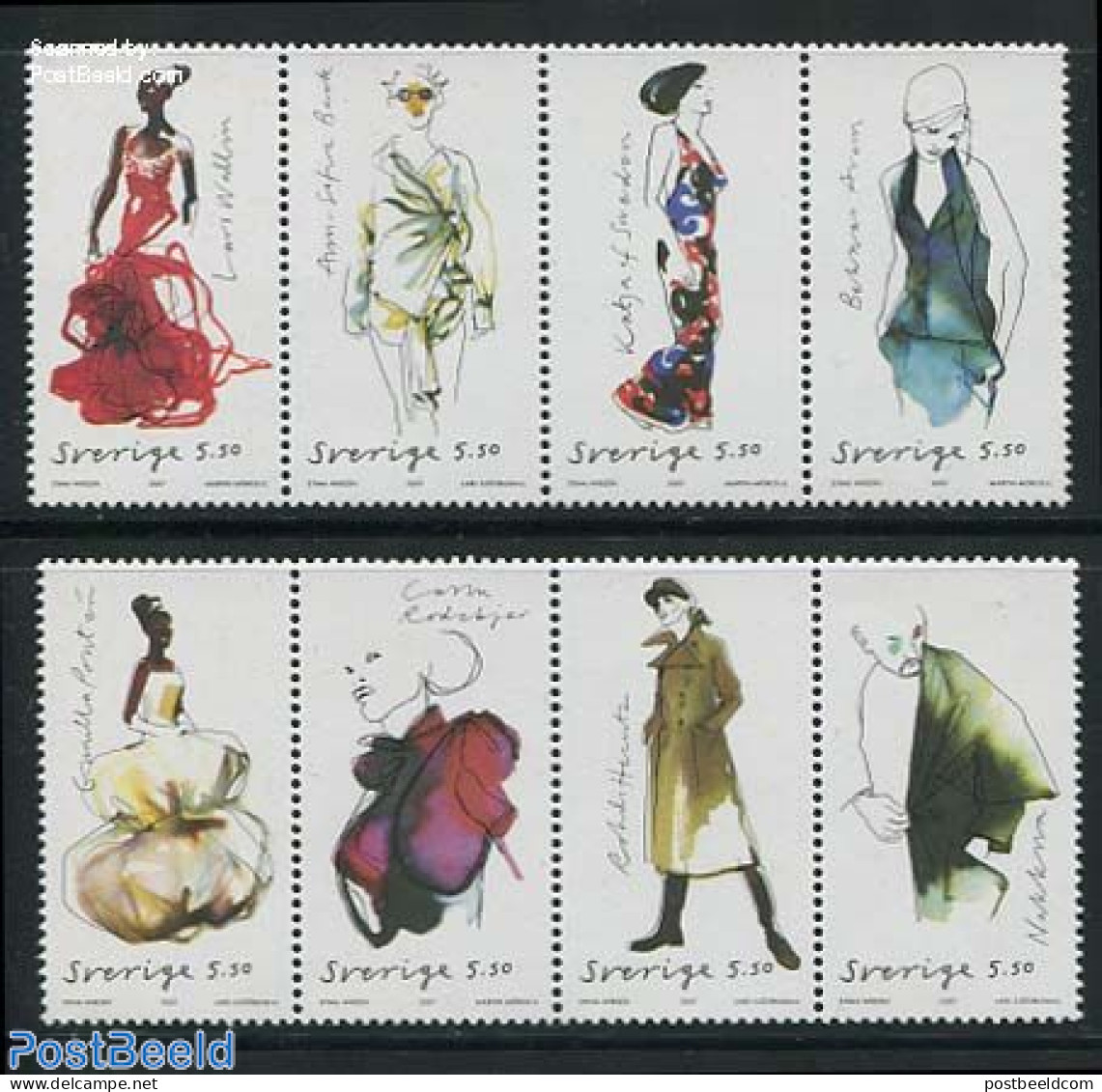 Sweden 2007 Fashion 8v, Mint NH, Art - Fashion - Neufs