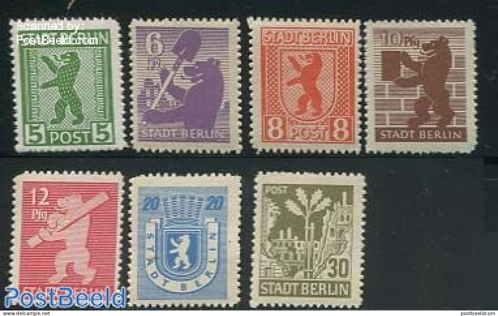 Germany, DDR 1945 Definitives 7v, Saw Perforation, Mint NH - Autres & Non Classés