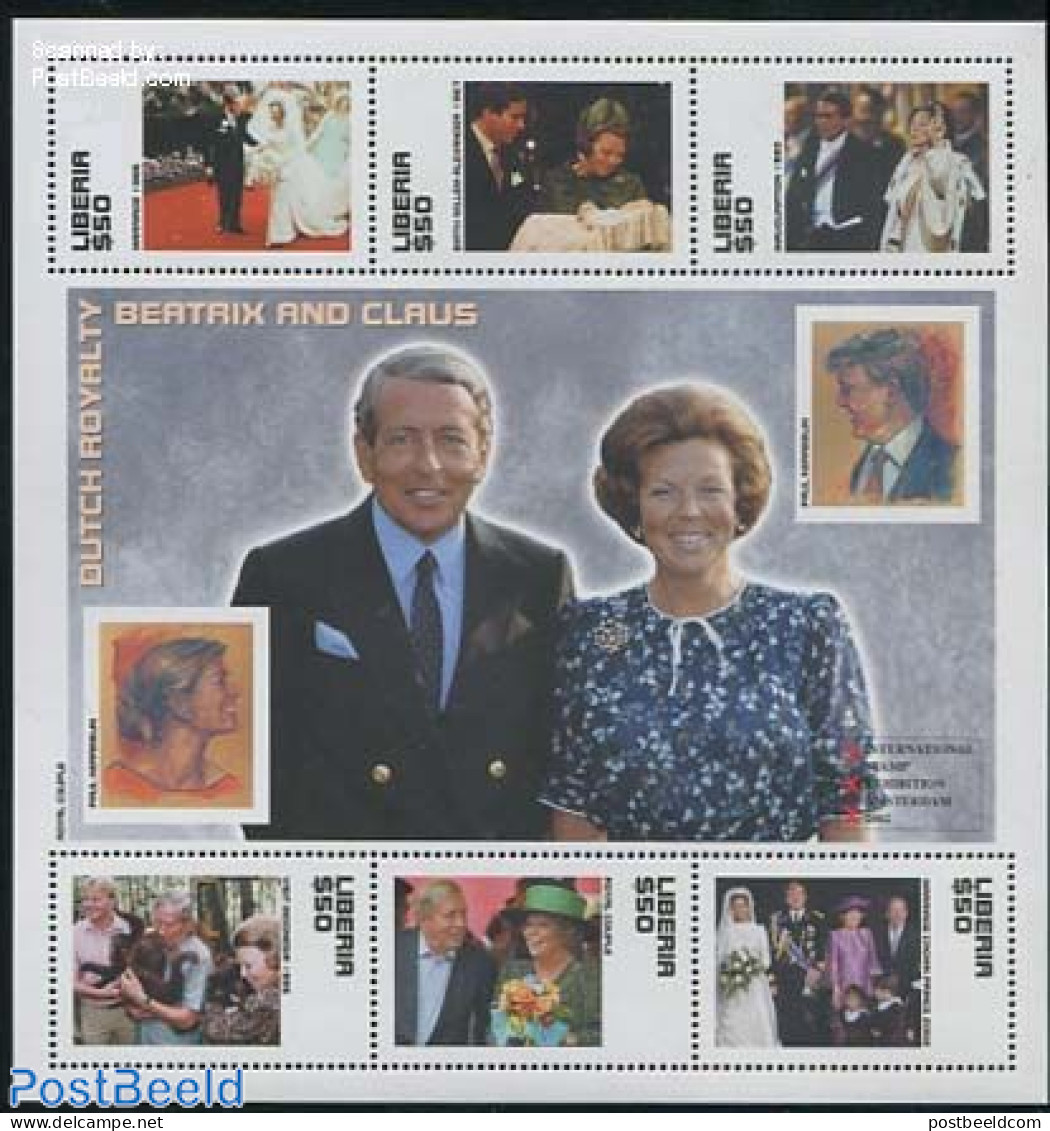 Liberia 2003 Dutch Royalty 6v M/s, Mint NH, History - Kings & Queens (Royalty) - Netherlands & Dutch - Familles Royales