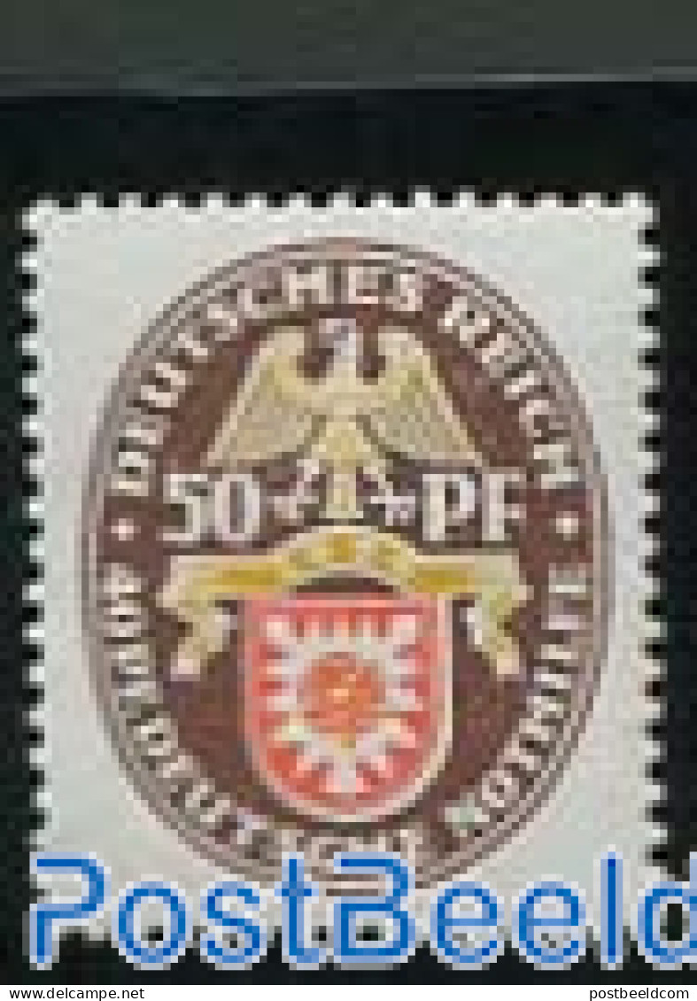 Germany, Empire 1929 50+40pf, Stamp Out Of Set, Unused (hinged), History - Coat Of Arms - Neufs