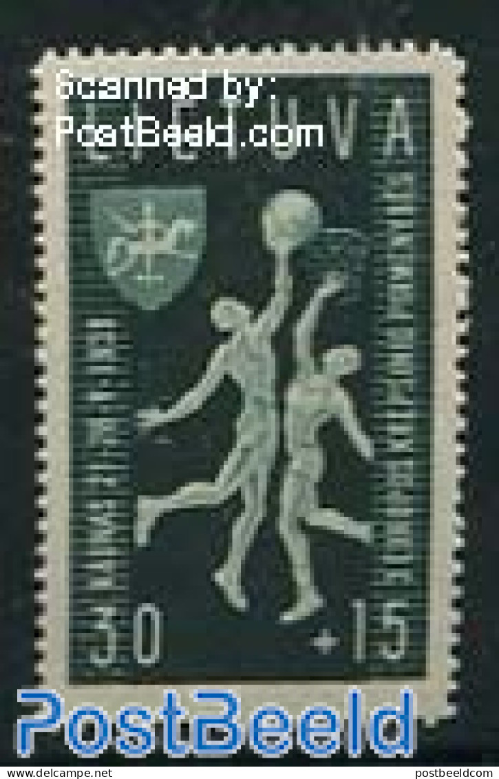 Lithuania 1939 30+15c, Stamp Out Of Set, Mint NH, Sport - Basketball - Sport (other And Mixed) - Basketball