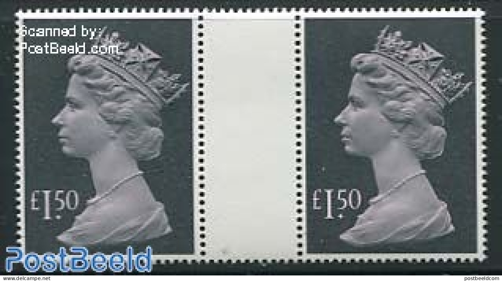 Great Britain 1986 Definitive 1.50, Gutterpair, Mint NH - Ongebruikt