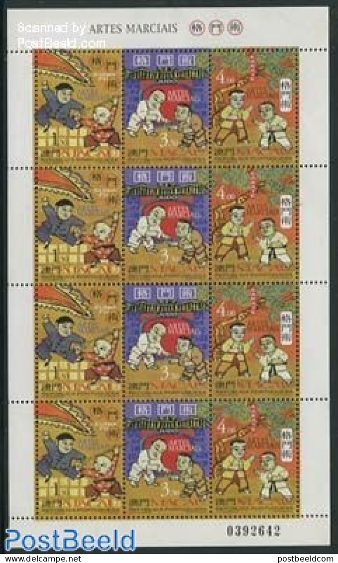 Macao 1997 Tradional Fighting Sports M/s, Mint NH, Sport - Judo - Sport (other And Mixed) - Neufs