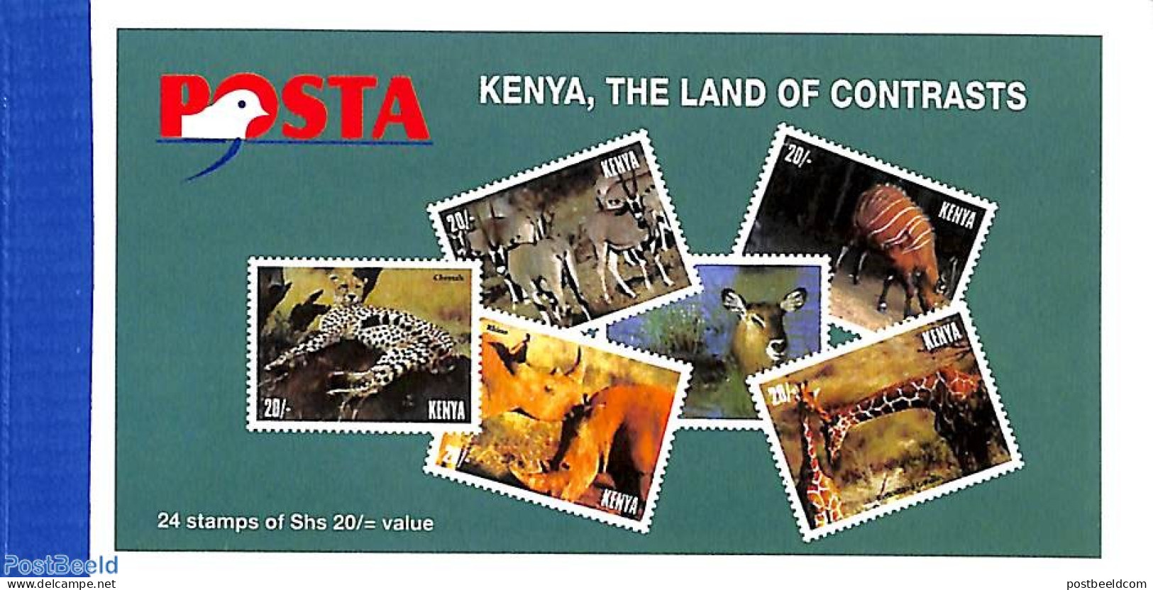 Kenia 1996 Fauna Booklet, Mint NH, Nature - Animals (others & Mixed) - Giraffe - Rhinoceros - Stamp Booklets - Non Classés