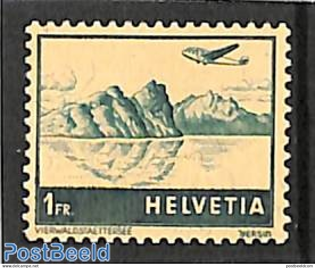 Switzerland 1941 1Fr, Stamp Out Of Set, Mint NH, Transport - Aircraft & Aviation - Neufs