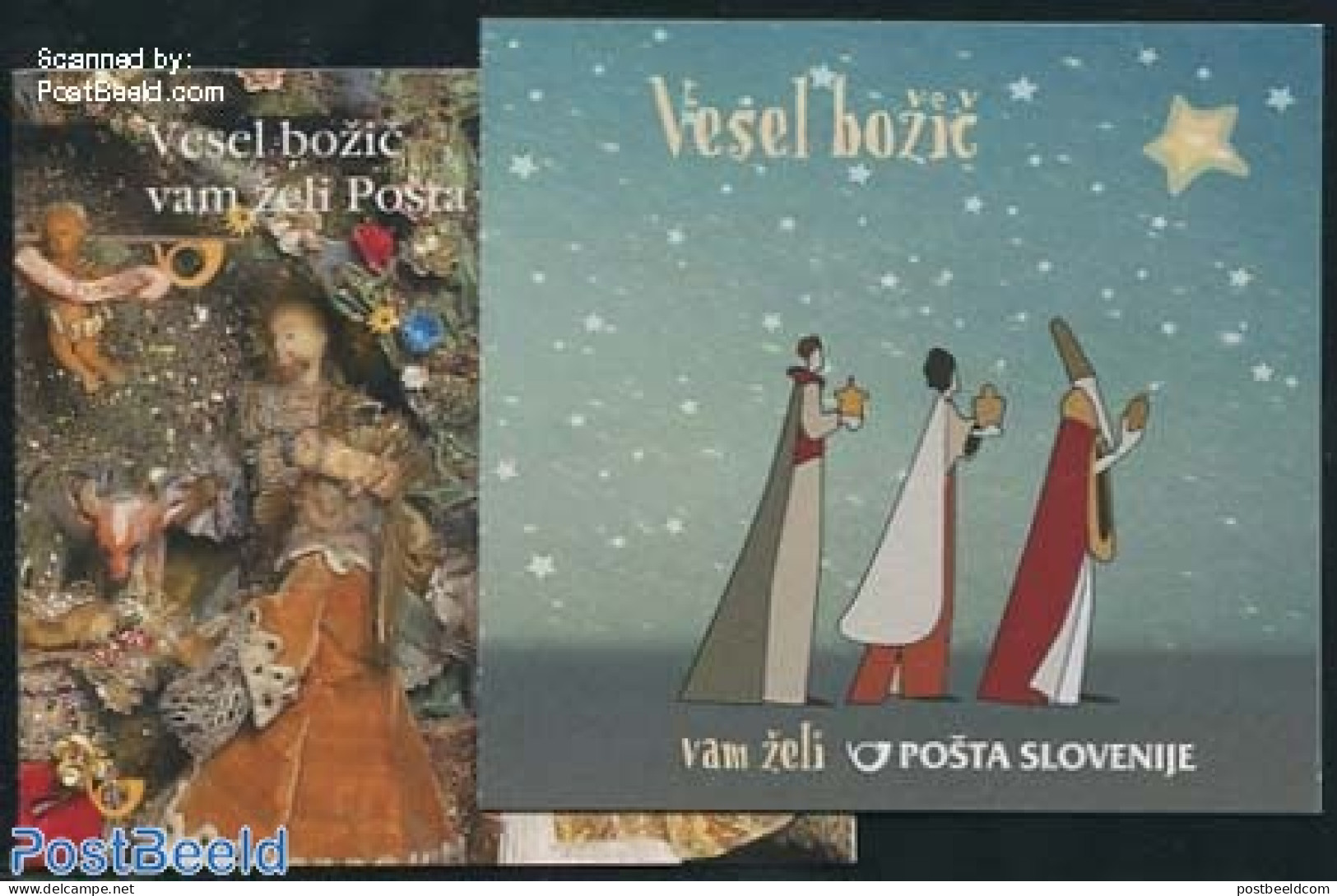 Slovenia 2014 Christmas 2 Booklets, Mint NH, Religion - Christmas - Stamp Booklets - Weihnachten