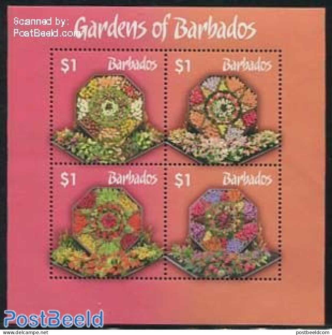 Barbados 2014 Gardens Of Barbados S/s, Mint NH, Nature - Flowers & Plants - Barbades (1966-...)
