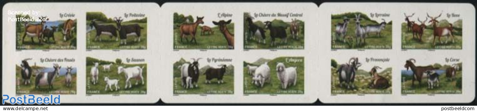France 2015 Goats Of France Booklet, Mint NH, Nature - Cattle - Stamp Booklets - Unused Stamps