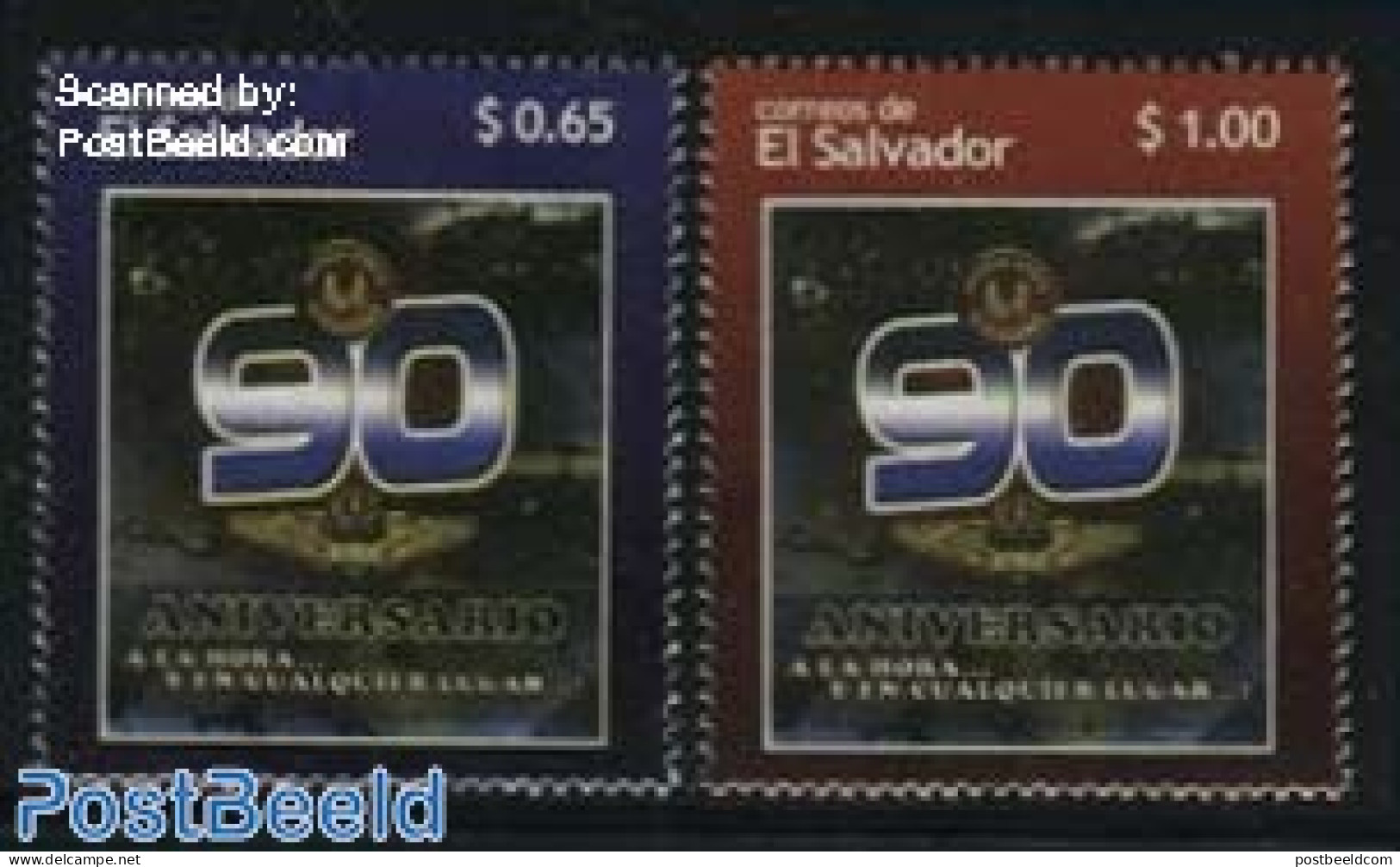 El Salvador 2013 90 Years Airforce 2v, Mint NH, History - Transport - Militarism - Aircraft & Aviation - Militaria