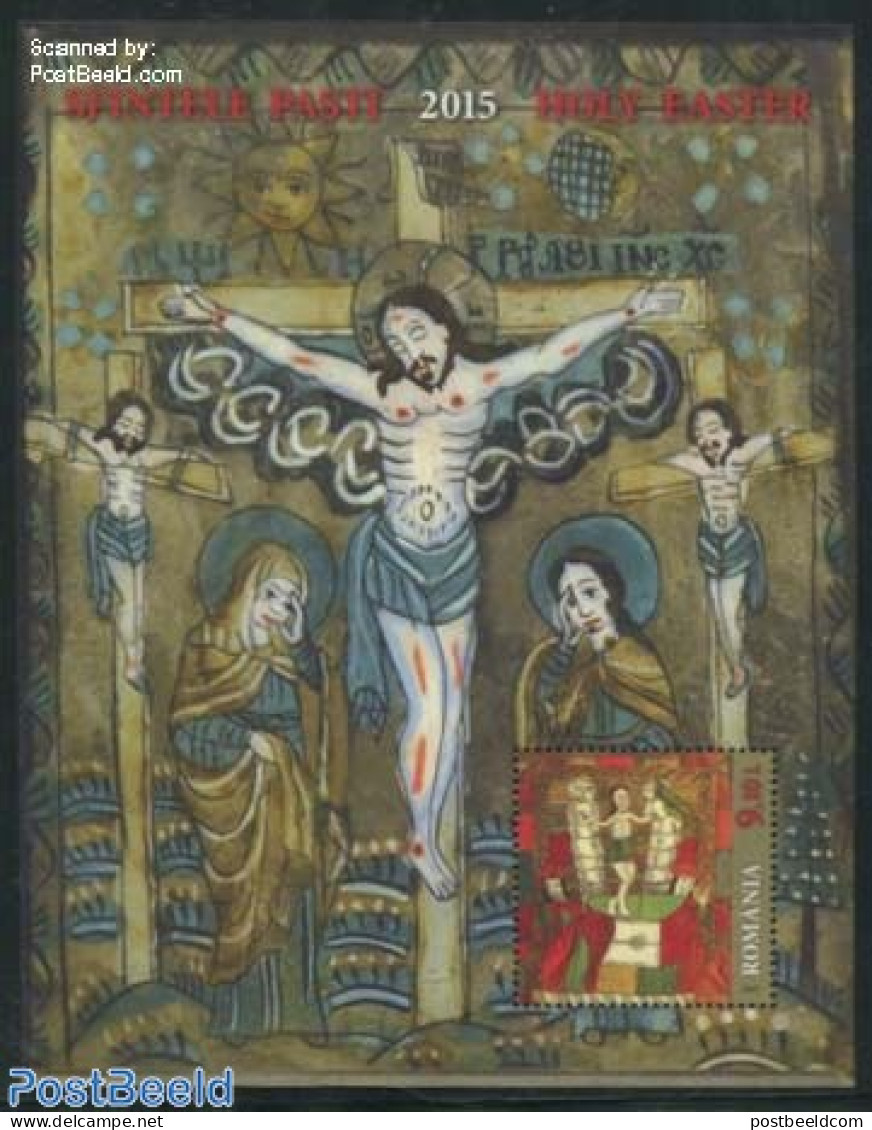 Romania 2015 Easter S/s, Mint NH, Religion - Religion - Art - Paintings - Ongebruikt
