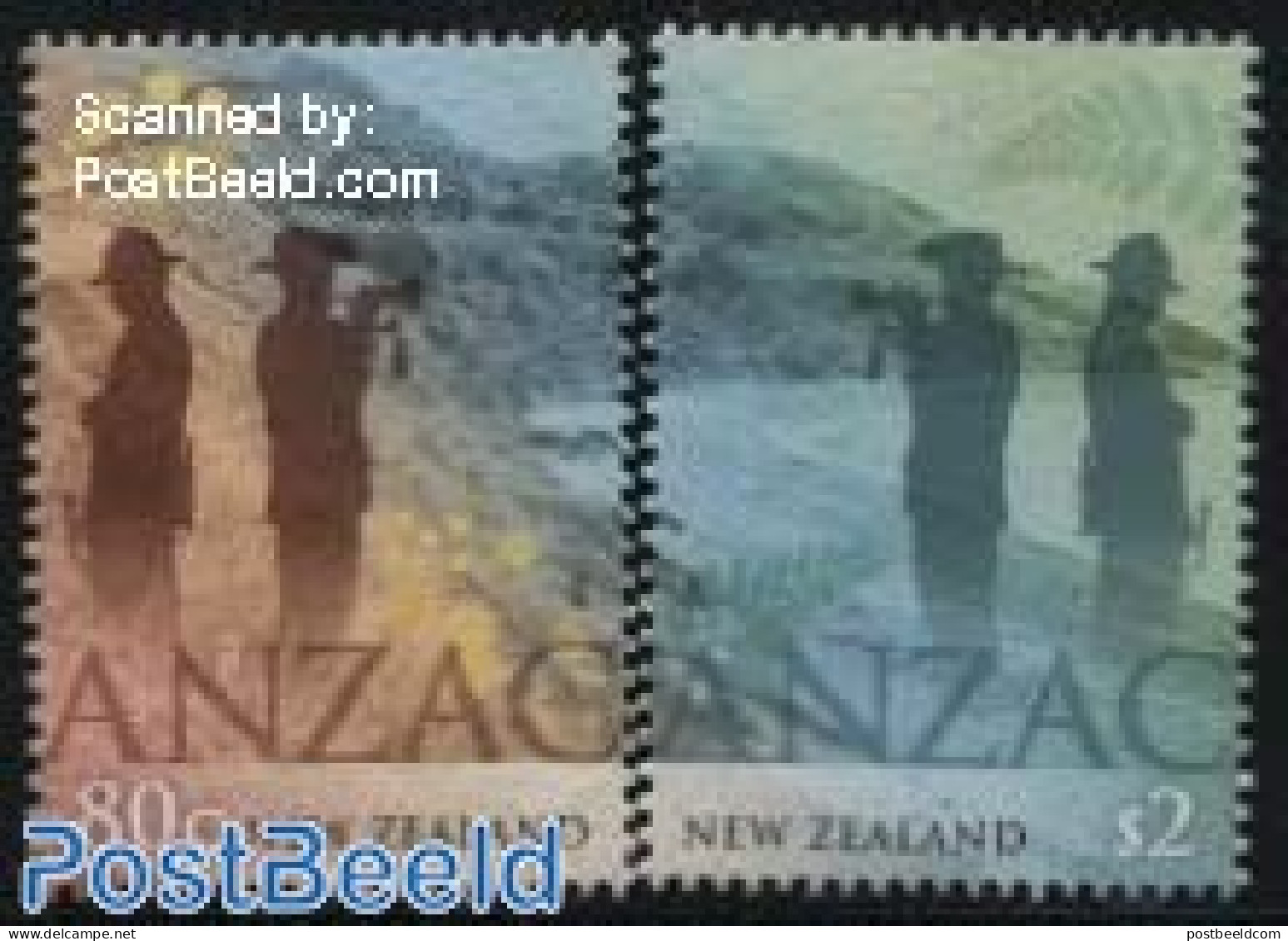 New Zealand 2015 ANZAC 2v, Joint Issue Australia, Mint NH, History - Various - Militarism - Joint Issues - World War I - Ongebruikt