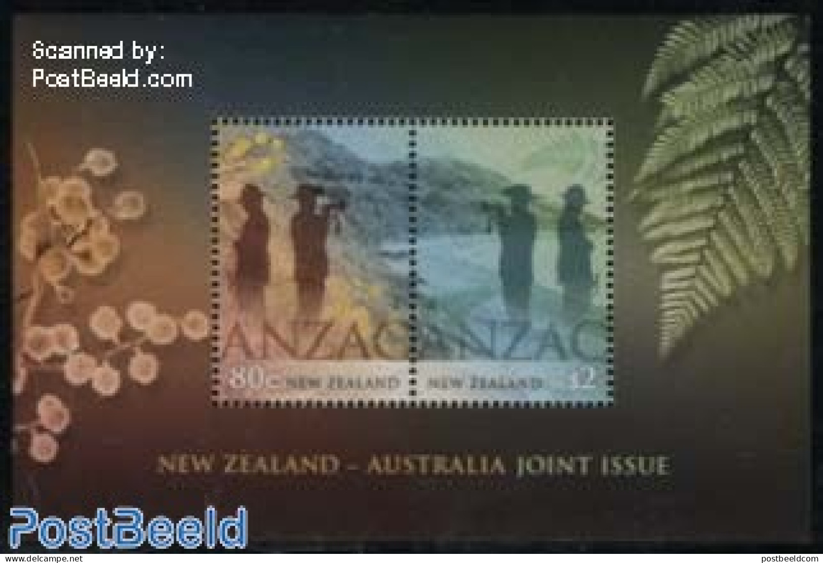 New Zealand 2015 ANZAC S/s, Joint Issue Australia, Mint NH, History - Various - Militarism - Joint Issues - World War I - Unused Stamps