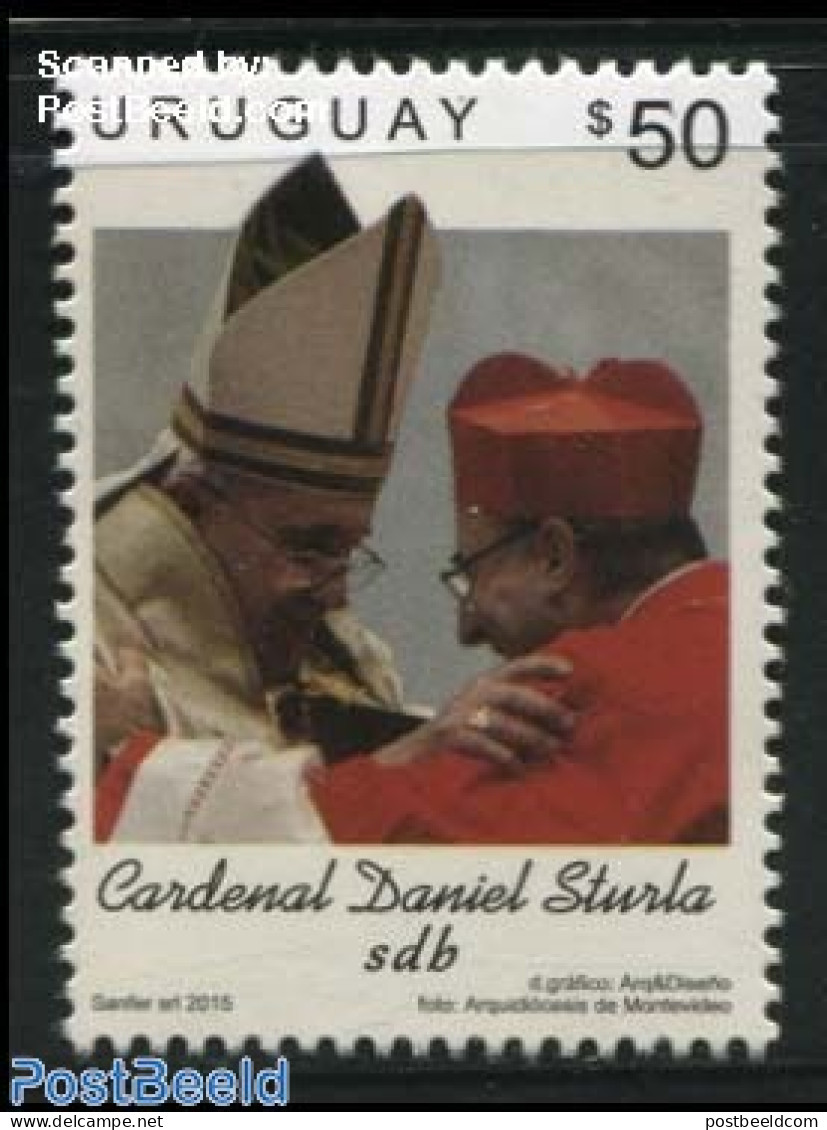 Uruguay 2015 Cardinal Daniel Sturla 1v, Mint NH, Religion - Religion - Uruguay