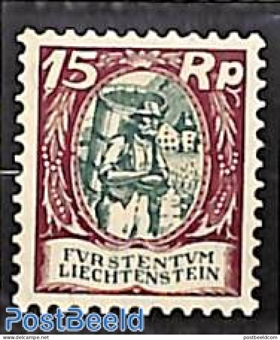 Liechtenstein 1924 15Rp, Stamp Out Of Set, Mint NH, Nature - Wine & Winery - Neufs
