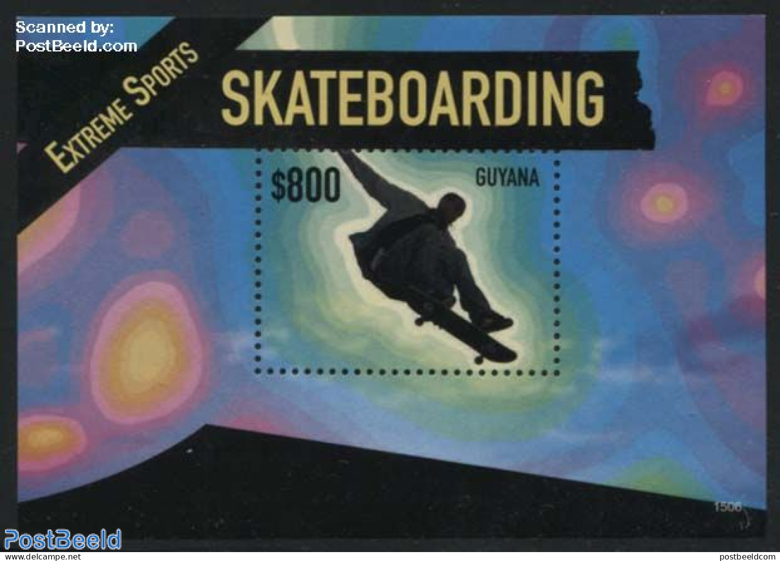 Guyana 2015 Skateboarding S/s, Mint NH, Sport - Fun Sports - Guyana (1966-...)