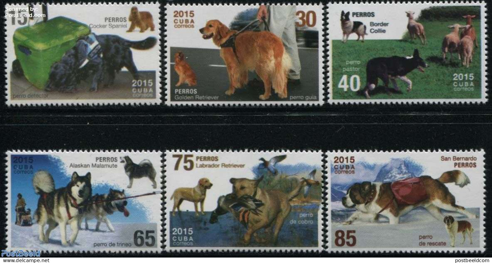 Cuba 2015 Dogs 6v, Mint NH, Nature - Birds - Cattle - Dogs - Ducks - Nuovi