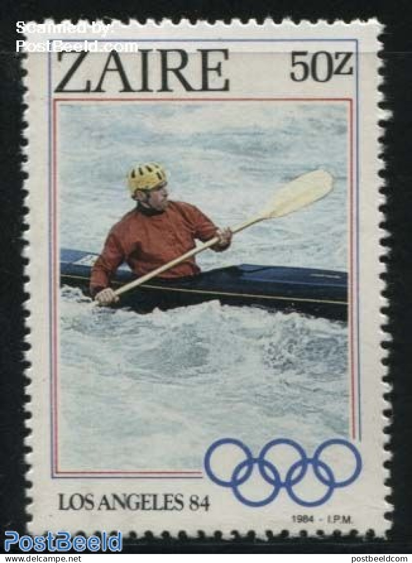 Congo Dem. Republic, (zaire) 1984 Olympic Games LA 1v (from S/s), Mint NH, Sport - Kayaks & Rowing - Olympic Games - Aviron