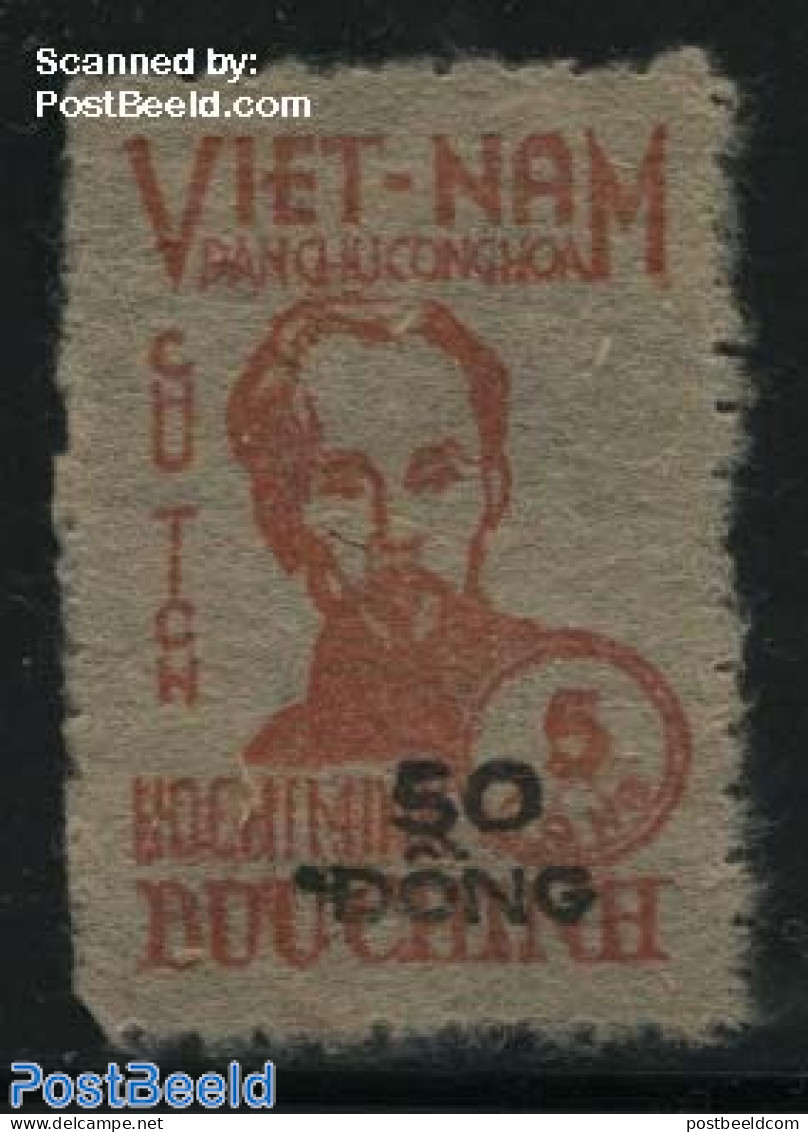 Vietnam 1956 50 Dong Overprint, Stamp Out Of Set, Mint NH - Autres & Non Classés